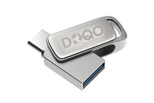 דיסק און קי מתכתי משולב טייפ סי DOQO USB3 64GB