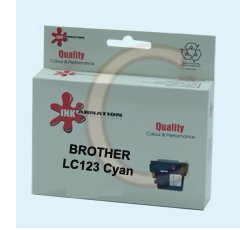 ראש דיו  ציאן תואם BROTHER LC123 Cyan