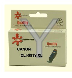 ראש דיו  גדול תואם צהוב CANON CLI-551Y XL