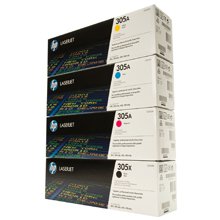 סט טונרים מקוריים HP CE410X-1-2-3 שחור ושלושה צבעים (305A )