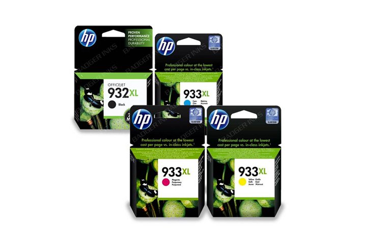 סט 4 ראשי דיו מקוריים HP 932XL+HP933XL