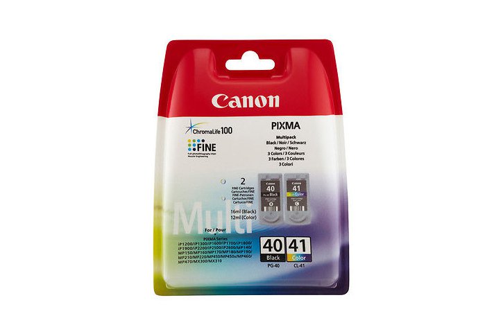 זוג ראשי דיו מקוריים קנון CANON PG40+CL41