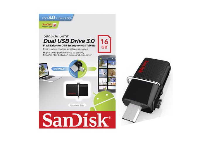 זכרון SanDisk Ultra Dual USB Drive נפח 16GB