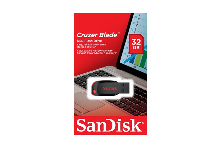 זכרון USB נייד SanDisk Cruzer Blade Z50 נפח 32GB