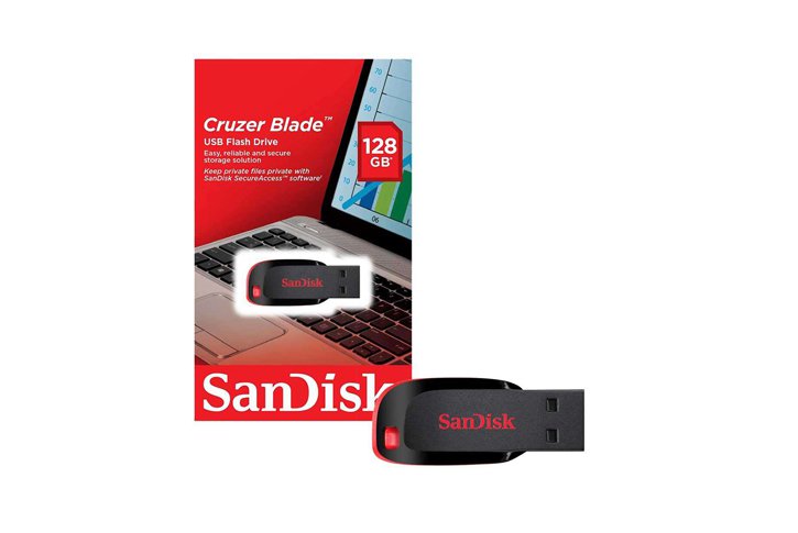 זכרון USB נייד SanDisk Cruzer Blade 128GB