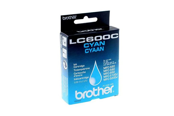 מיכל דיו מקורי ציאן BROTHER LC600C 