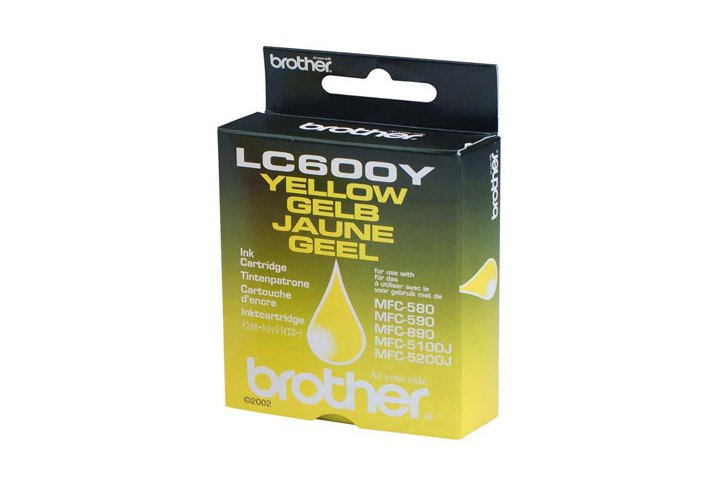 מיכל דיו מקורי צהוב BROTHER LC600Y 