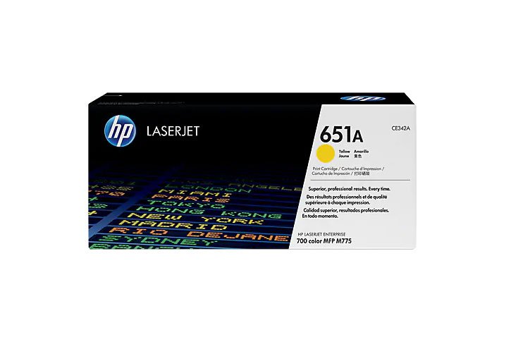 טונר צהוב מקורי HP 651A CE342A