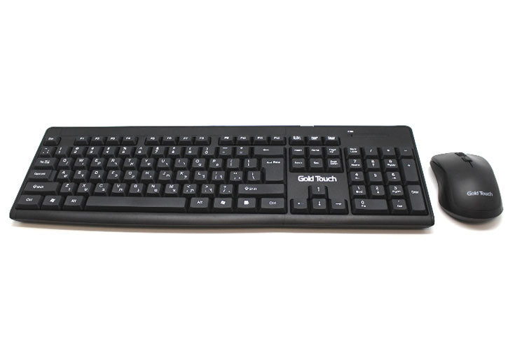 סט אלחוטי  KYW700 Gold Touch Wireless Keyboard & Mouse