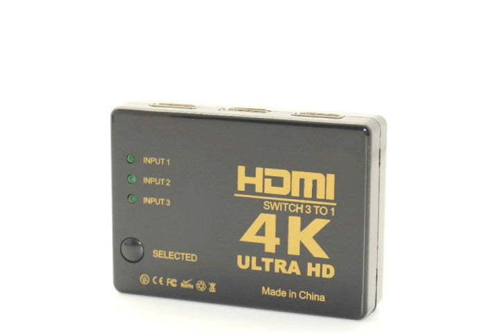 סוויטש HDMI  לשלוש פורטים 4K HDMI Switch 1 To 3Ports with RC