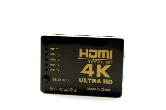 סוויטש HDMI  לחמש פורטים 4K HDMI Switch 1 To 5 Ports with RC -