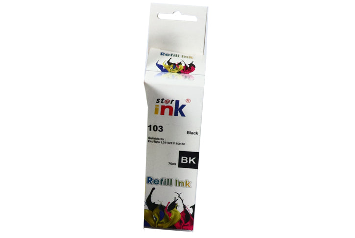 בקבוק דיו שחור תואם EPSON 103 Black ink bottle 65ml C13T00S14A אפסון